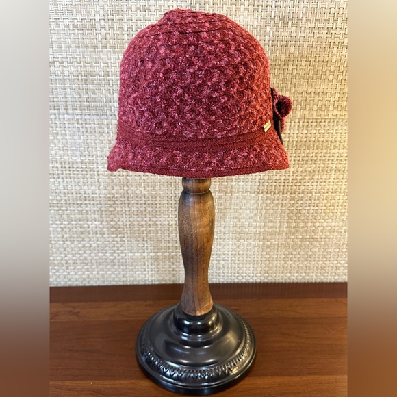 🌟HP🌟VTG 1980s-90s Willow Chenile Boucle Cloche with Sequin Flower by Betmar - Picture 7 of 12